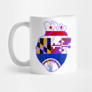 DMV Flag Heart Mug